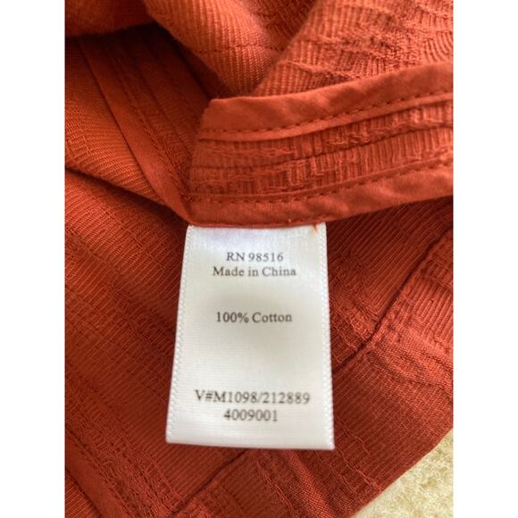 Coldwater Creek Lane Burnt Orange‎ 3 Button Textured Blazer Womens Sz 120 - Picture 8 of 10